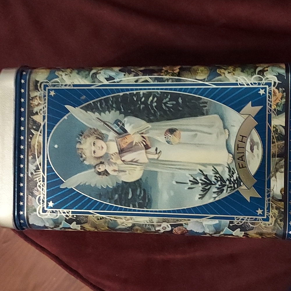 1996 The Gifted Sins Tin Container,Love,Hope,Faith,Charity.